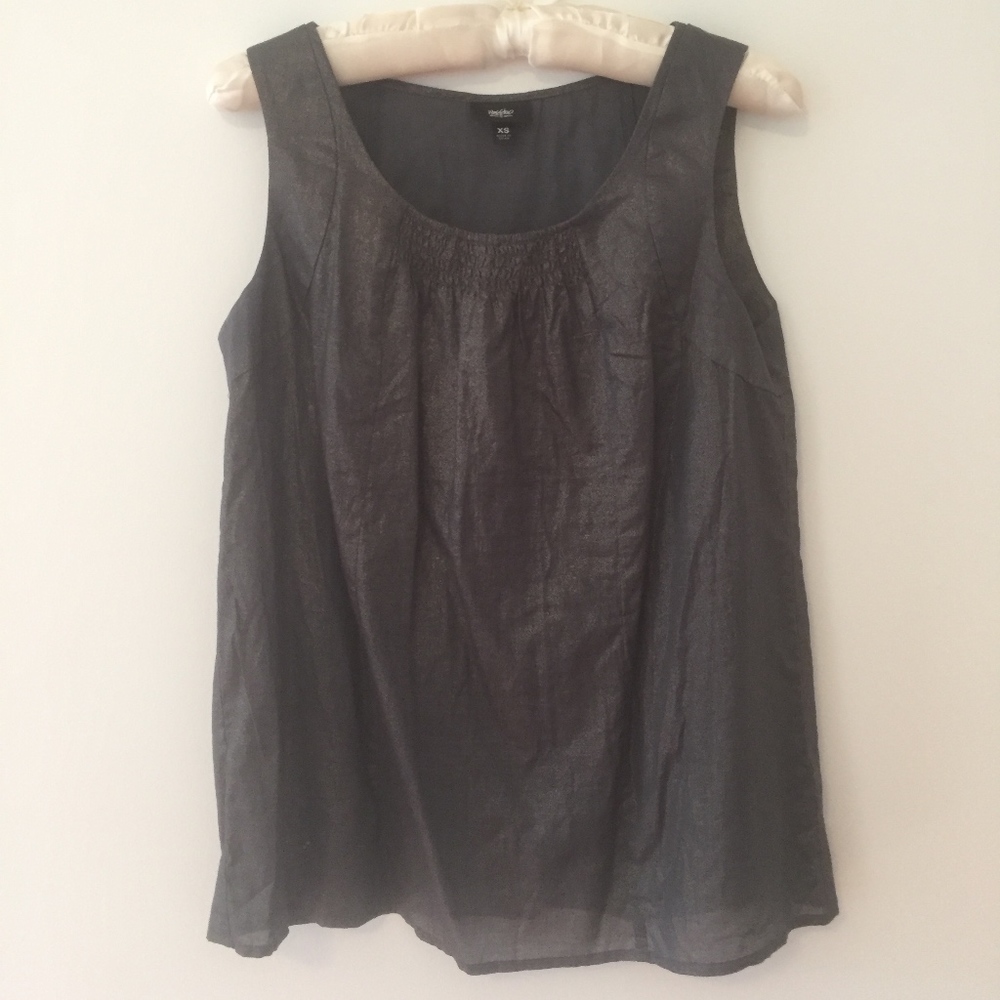 Deep Green Tank Top with Gold Specks